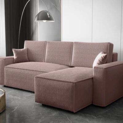 Eckschlafsofa ARIANNA - rosa