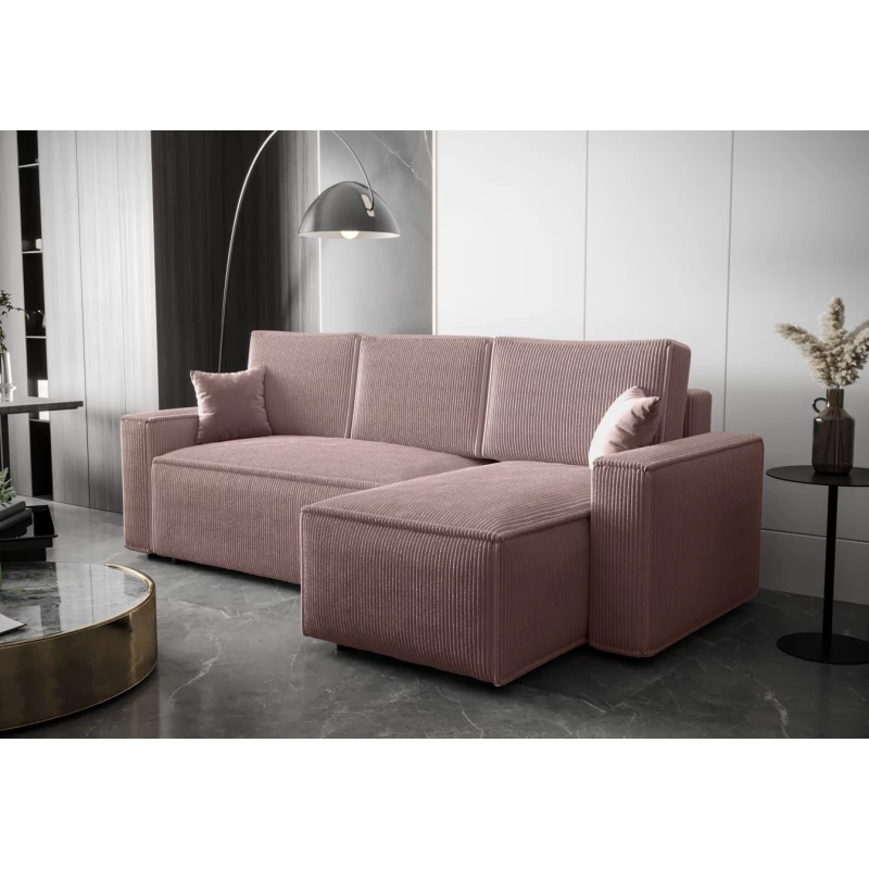 Eckschlafsofa ARIANNA - rosa