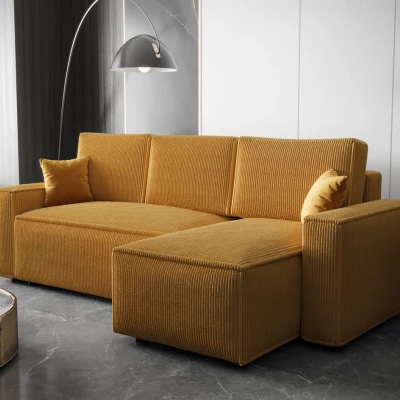 Eckschlafsofa ARIANNA - Senfgelb