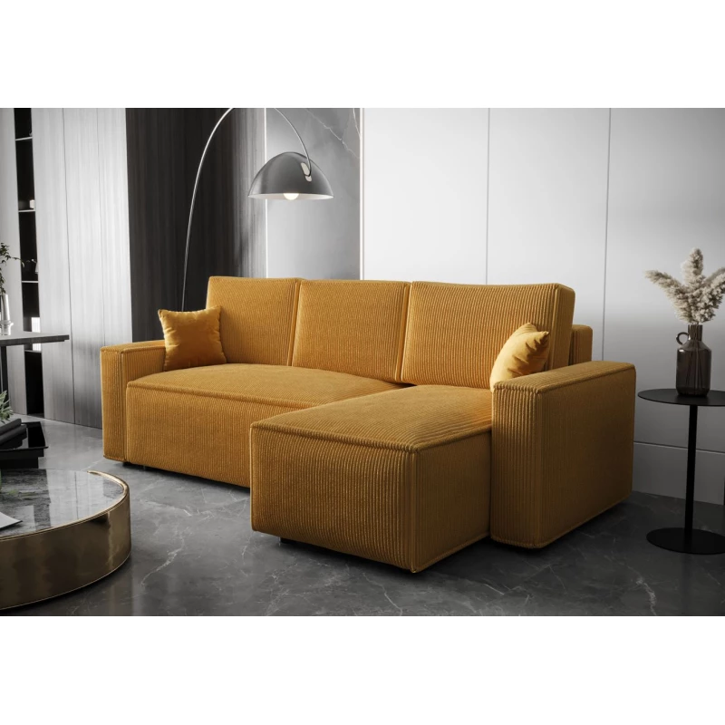 Eckschlafsofa ARIANNA - Senfgelb