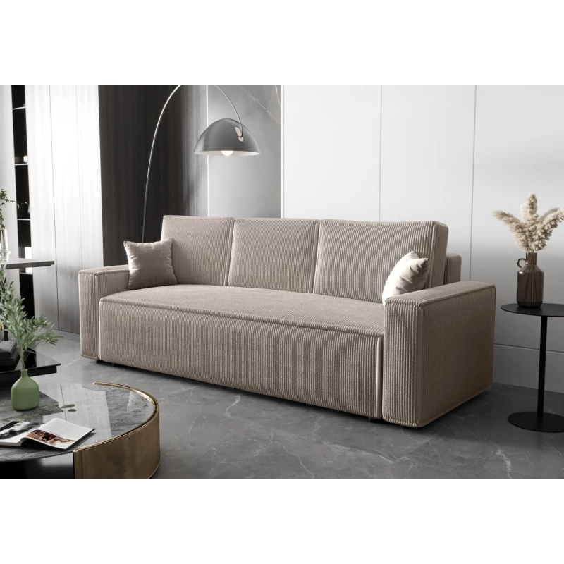 Dreisitzer-Schlafsofa ARIANNA – hellbeige