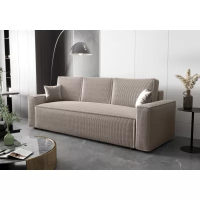 Dreisitzer-Schlafsofa ARIANNA – hellbeige