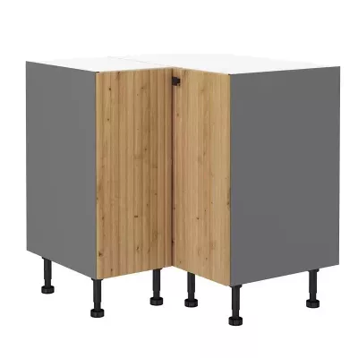 NOMIN Eckunterschrank - 90x90 cm, Artisan Eiche/Anthrazit