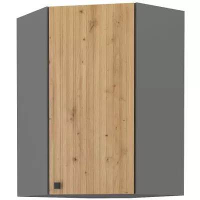 Eckhochschrank NOMIN – 60x60 cm, Artisan Eiche/Anthrazit