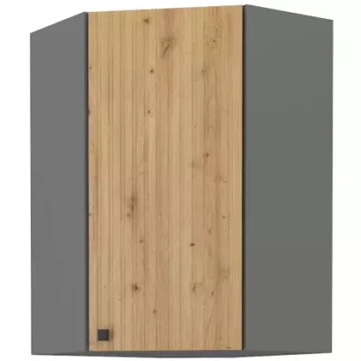 Eckhochschrank NOMIN – 60x60 cm, Artisan Eiche/Anthrazit