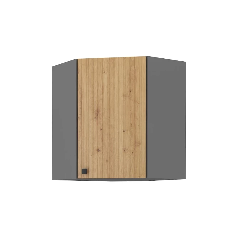 NOMIN Eckoberschrank - 60x60 cm, Artisan Eiche/Anthrazit