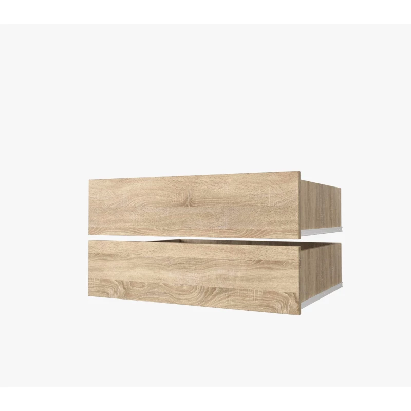 2er-Set Schubladen für Kleiderschrank 100 cm DONICELA - Sonoma