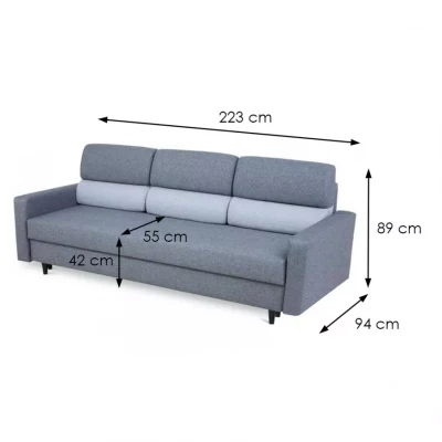 Schlafsofa DALINA - grau / hellgrau