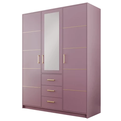 Hoher Kleiderschrank 147 AGNESA – Pflaume
