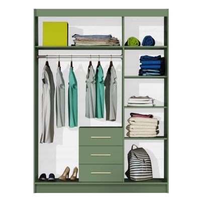 Hoher Kleiderschrank 147 AGNESA – Pflaume