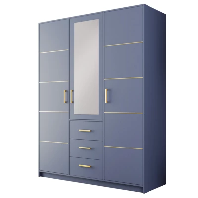 Hoher Kleiderschrank 147 AGNESA – blau