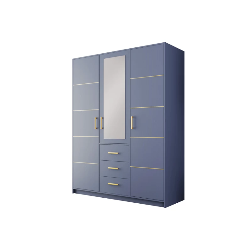 Hoher Kleiderschrank 147 AGNESA – blau