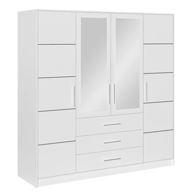 Viertüriger Kleiderschrank 196 AGNESA – weiß