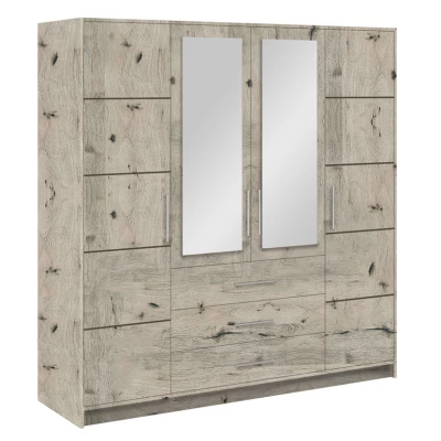 Viertüriger Kleiderschrank 196 AGNESA – Wellington-Eiche