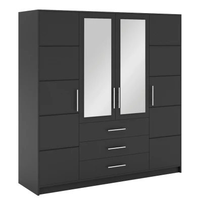Viertüriger Kleiderschrank 196 AGNESA - Graphit
