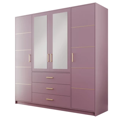 Hoher Kleiderschrank 196 AGNESA – Pflaume