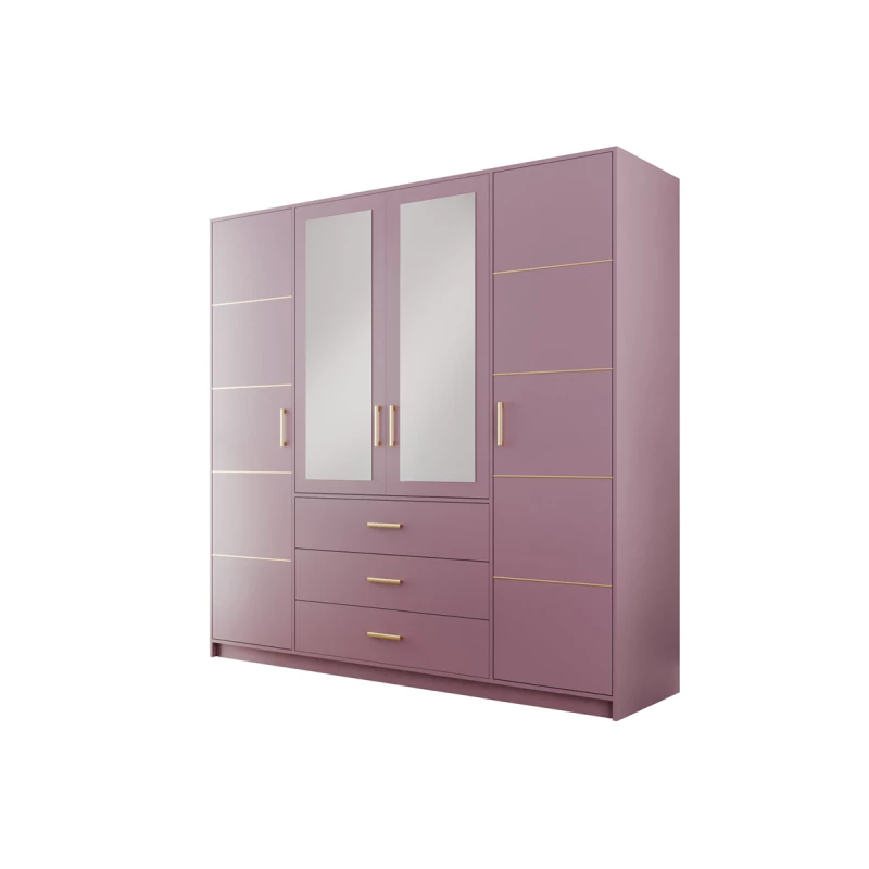 Hoher Kleiderschrank 196 AGNESA – Pflaume