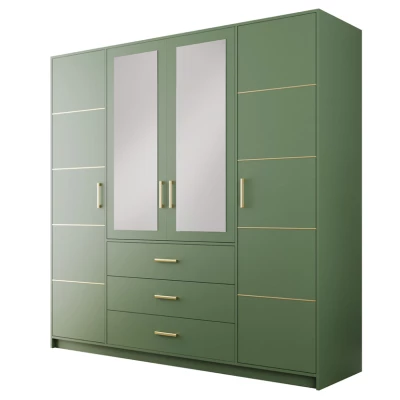 Hoher Kleiderschrank 196 AGNESA – grün