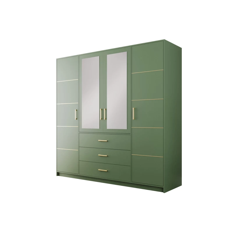 Hoher Kleiderschrank 196 AGNESA – grün