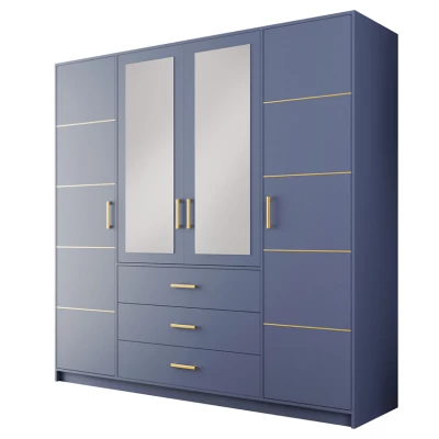 Hoher Kleiderschrank 196 AGNESA – blau