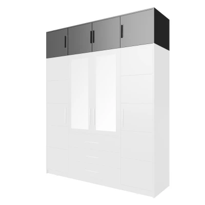 Viertüriger Kleiderschrankanbau 240 AGNESA - Graphit