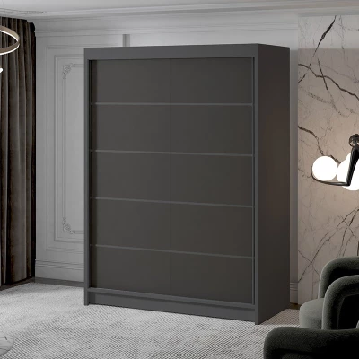 Zweitüriger Kleiderschrank NICA – Breite 150 cm, schwarz