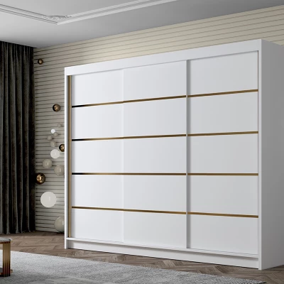 Kleiderschrank MILINA – 250 cm, weiß
