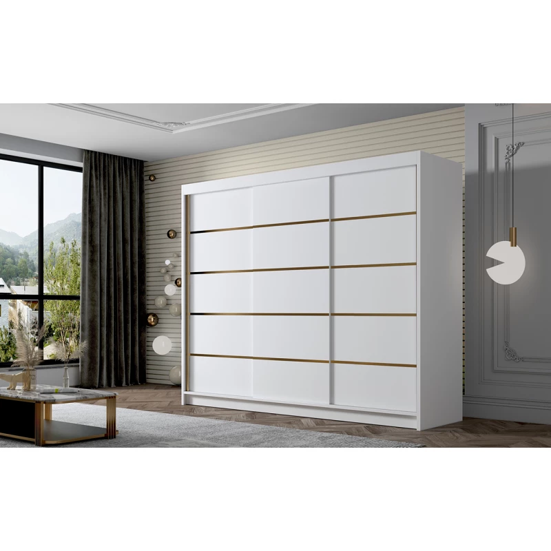 Kleiderschrank MILINA – 250 cm, weiß