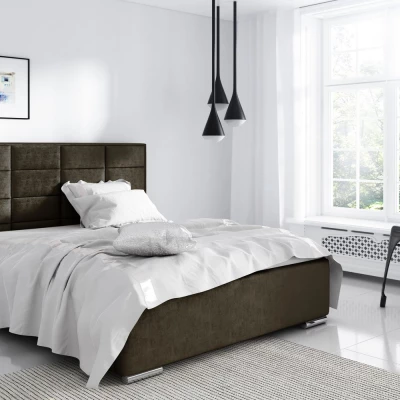 Einzelbett 120x200 CAFFARA - dunkelbraun