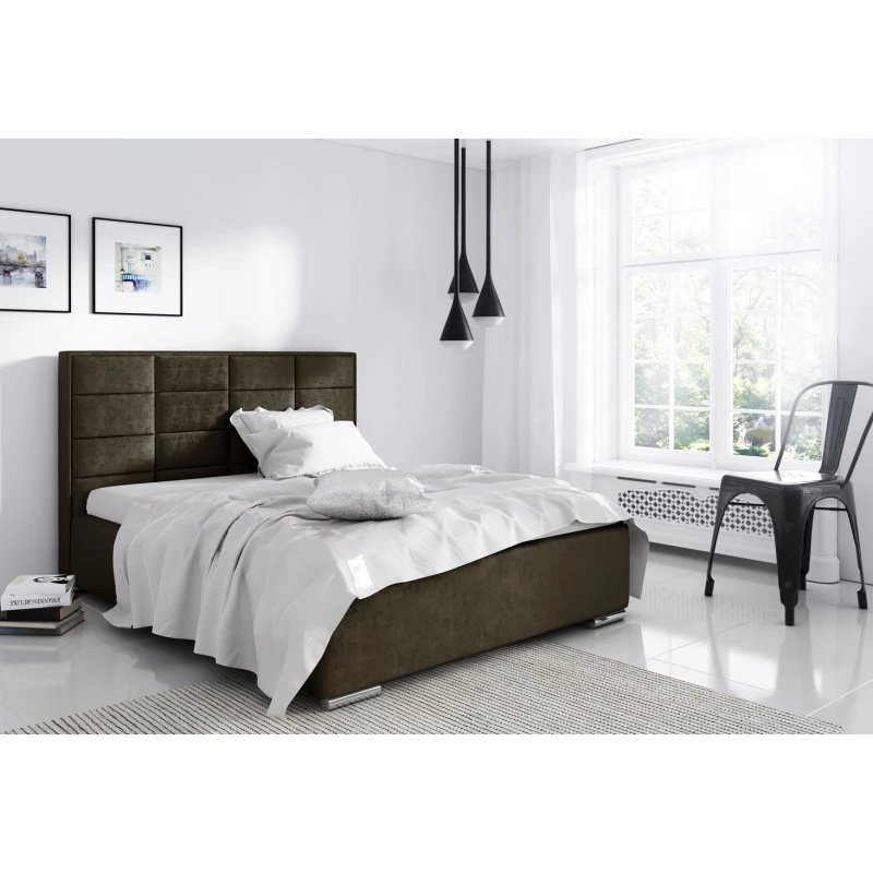 Einzelbett 120x200 CAFFARA - dunkelbraun