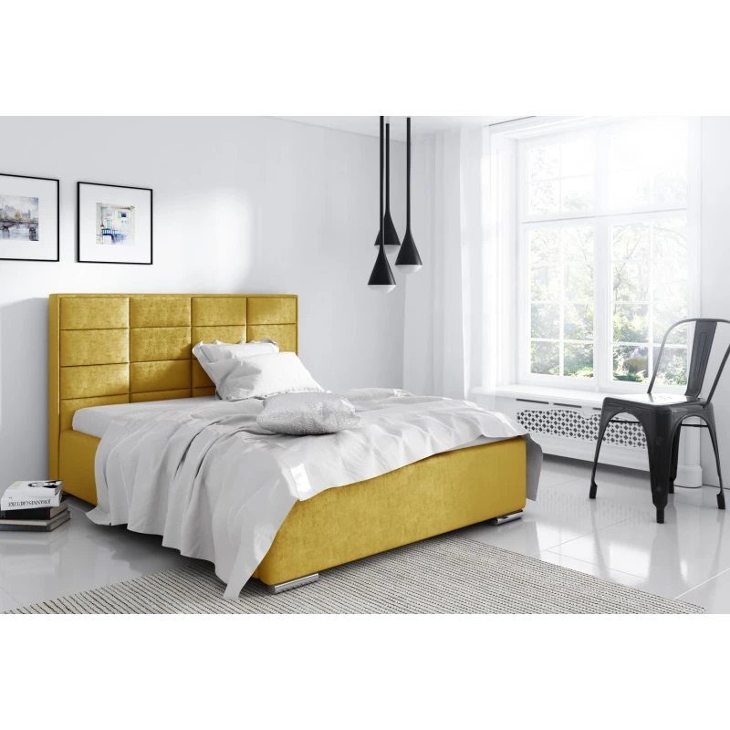 Einzelbett 120x200 CAFFARA - gelb