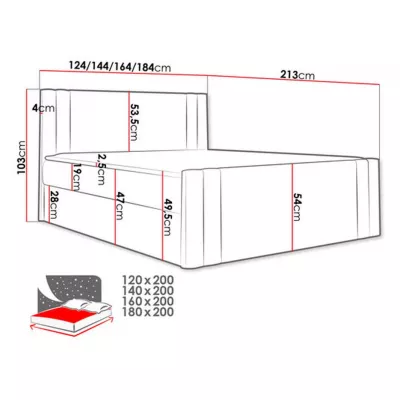 Boxspringbett CELESTA – 180x200, Grün + GRATIS Topper