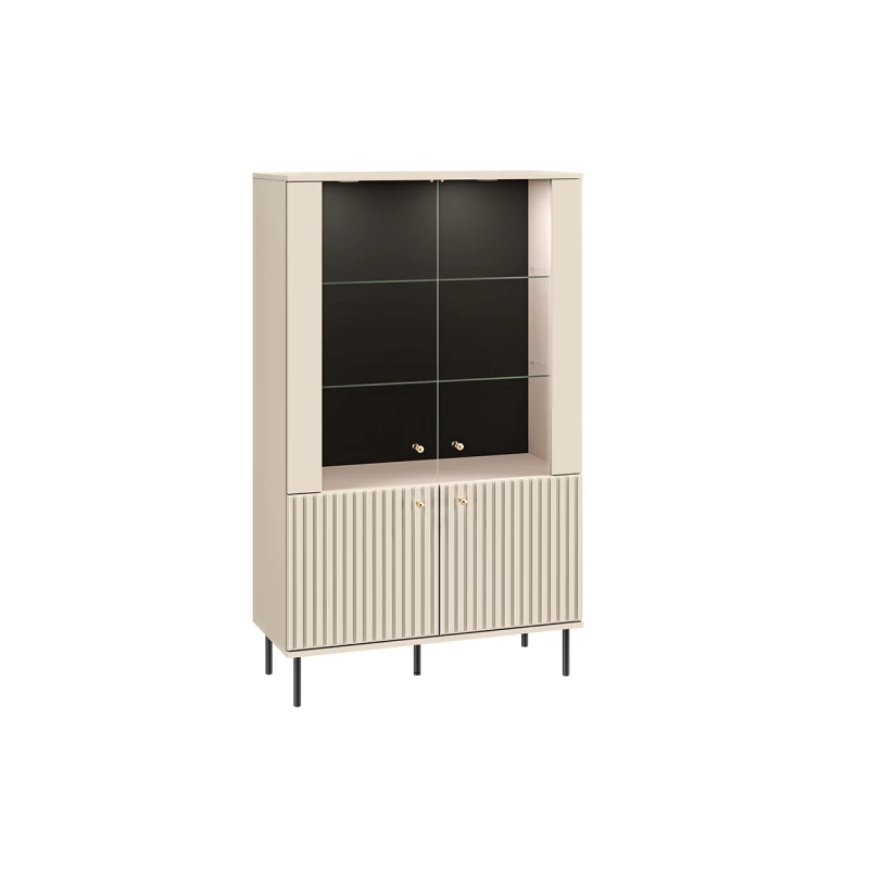 Vitrine mit Glasteil FAREL - Kaschmir