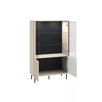 Vitrine mit Glasteil FAREL - Kaschmir