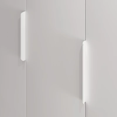 Kleiderschrank 138 ARANA - weiß / Castello-Eiche / Graphit