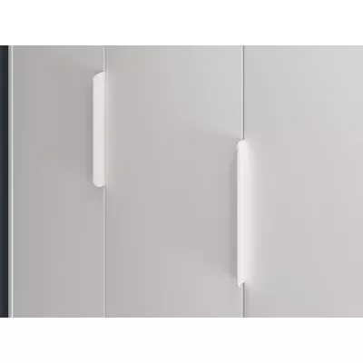 Kleiderschrank 138 ARANA - weiß / Castello-Eiche / Graphit