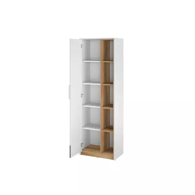 Regalschrank 64 ARANA - weiß / Castello Eiche / Graphit