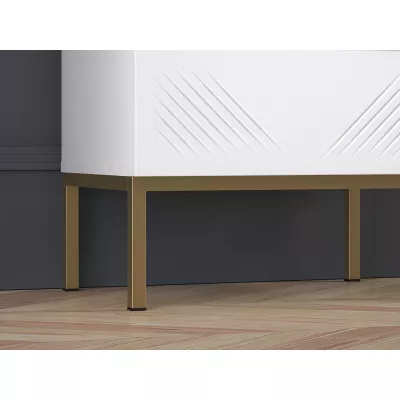 Nachttisch ADELE 3 - weiß / gold