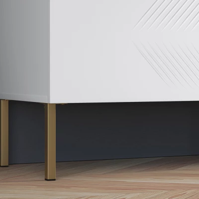 TV-Ständer ADELE 2 - weiß / gold