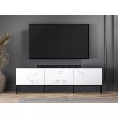 TV-Ständer ADELE 3 - weiß / schwarz