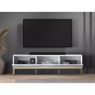 TV-Ständer ADELE 3 - weiß / gold