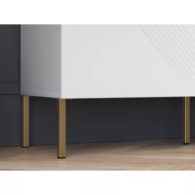 Zweitürige Kommode ADELE 2 - weiß / gold