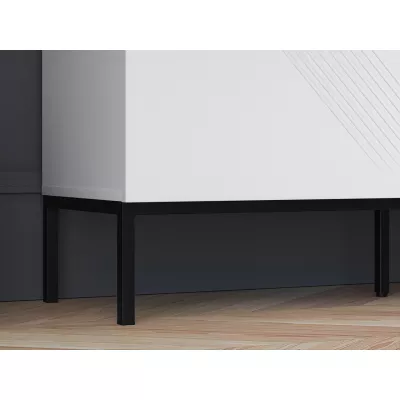 Zweitürige Kommode ADELE 3 - weiß / schwarz