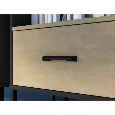 Regal mit Schublade SABEL - schwarz/goldene Eiche