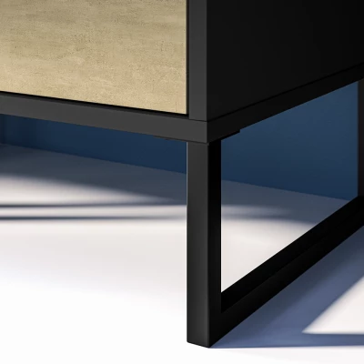 Regal mit Schublade SABEL - schwarz/goldene Eiche