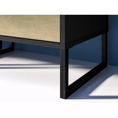 Regal mit Schublade SABEL - schwarz/goldene Eiche