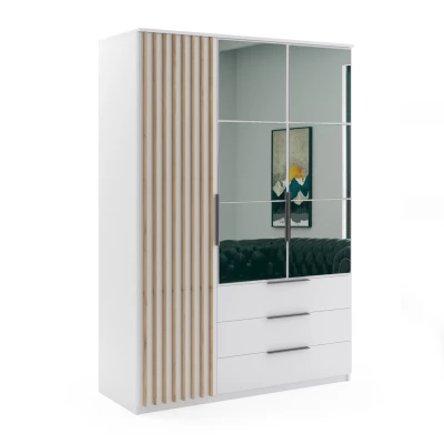 Kleiderschrank 150 ORYNA mit Spiegeln - weiß