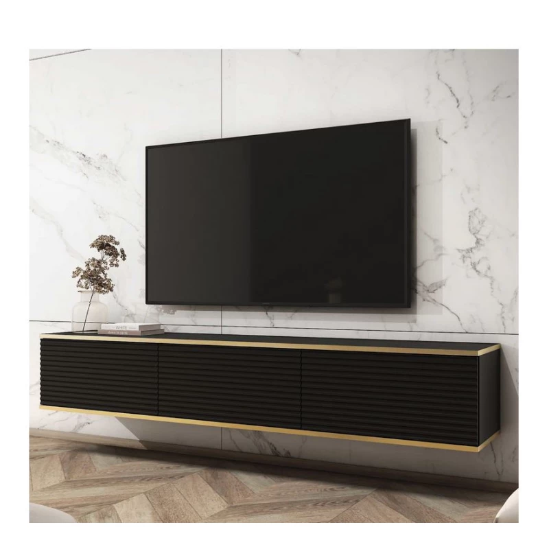 REFUGIO TV-Ständer - 175 cm, schwarz