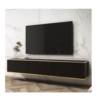 REFUGIO TV-Ständer - 175 cm, schwarz