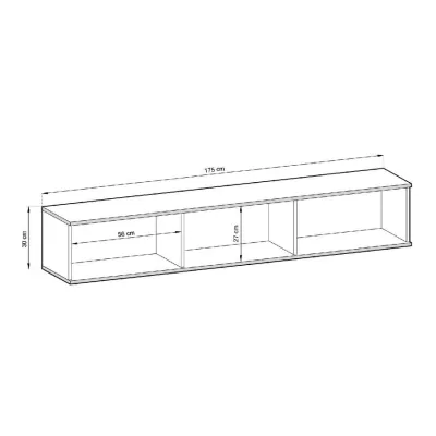 REFUGIO TV-Ständer - 175 cm, grau